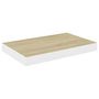 Voir la diapositive 2 : VIDAXL Etagere murale flottante chene et blanc 50x23x3,8 cm MDF