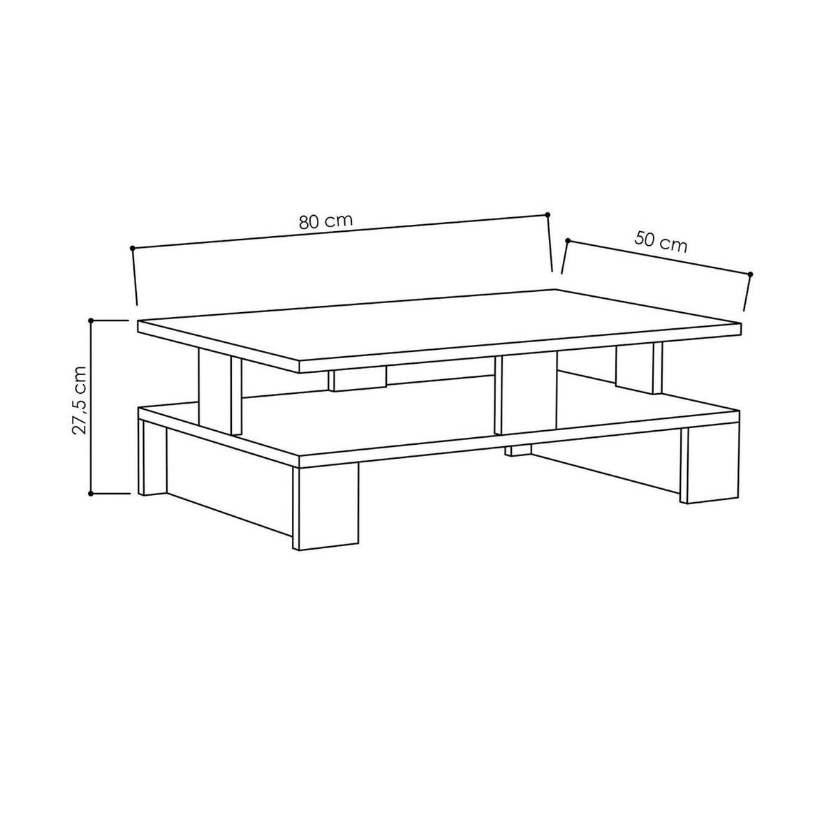 TOILINUX Table basse Mansu
