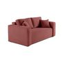 Voir la diapositive 2 : BEST MOBILIER Topaze - canapé droit 2 places - en velours texturé