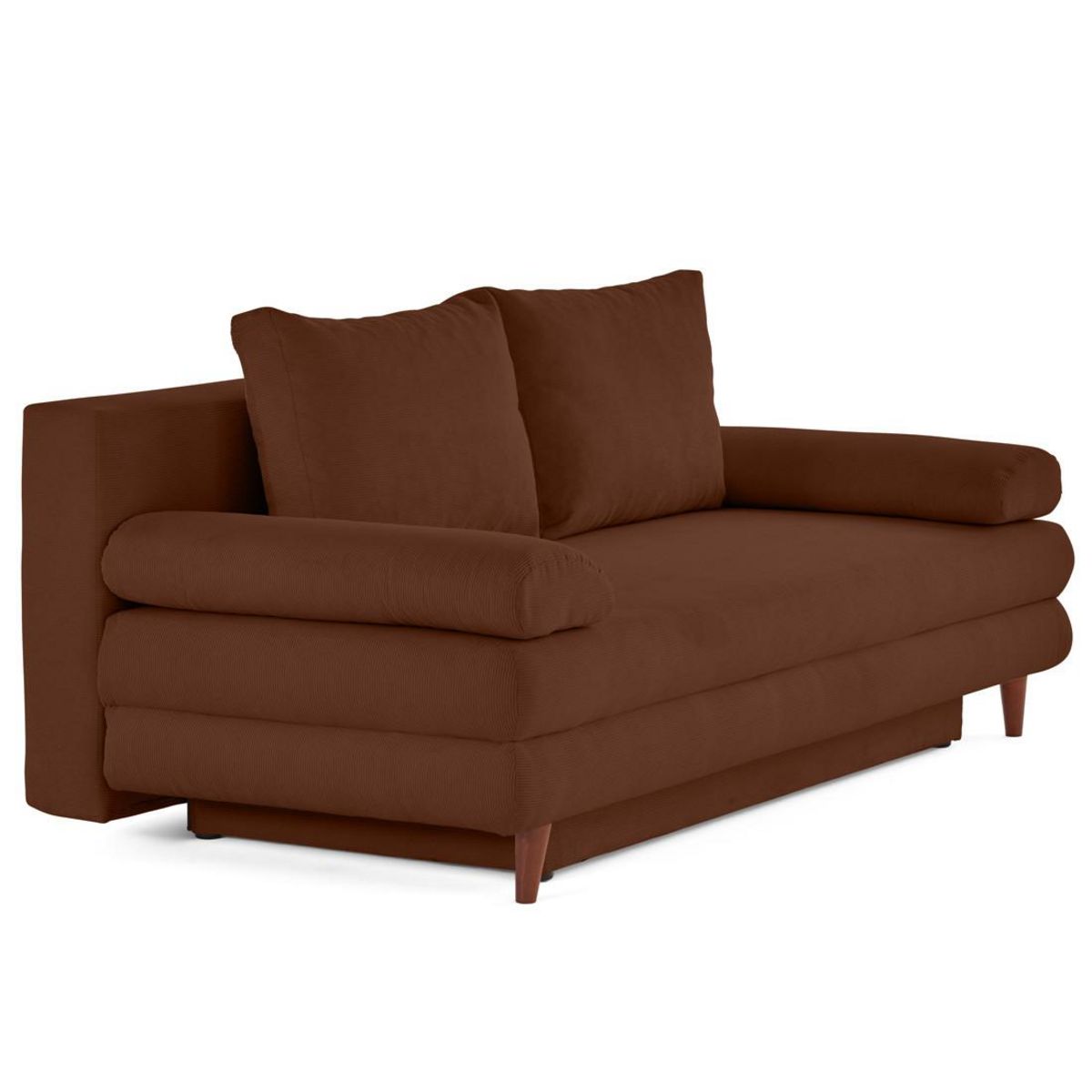 BEST MOBILIER Wonder - canapé 3 places convertible avec coffre en velours côtelé