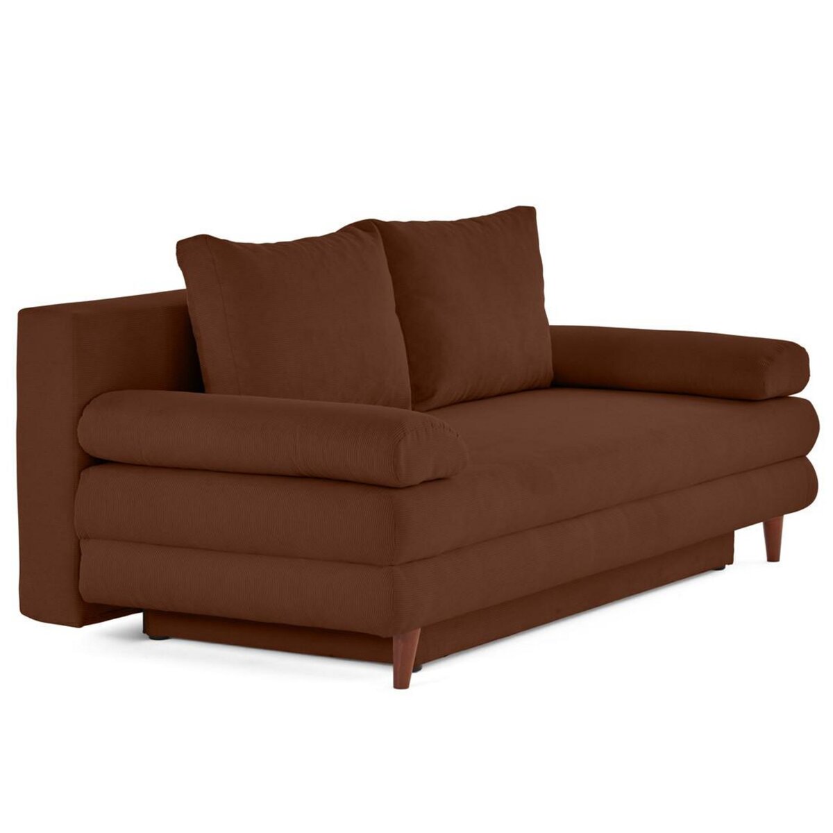 BEST MOBILIER Wonder - canapé 3 places convertible avec coffre en velours côtelé