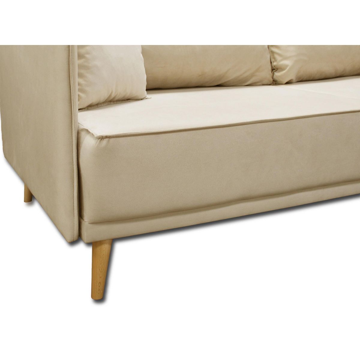 BEST MOBILIER Grenat - canapé 3 places fixe - en velours