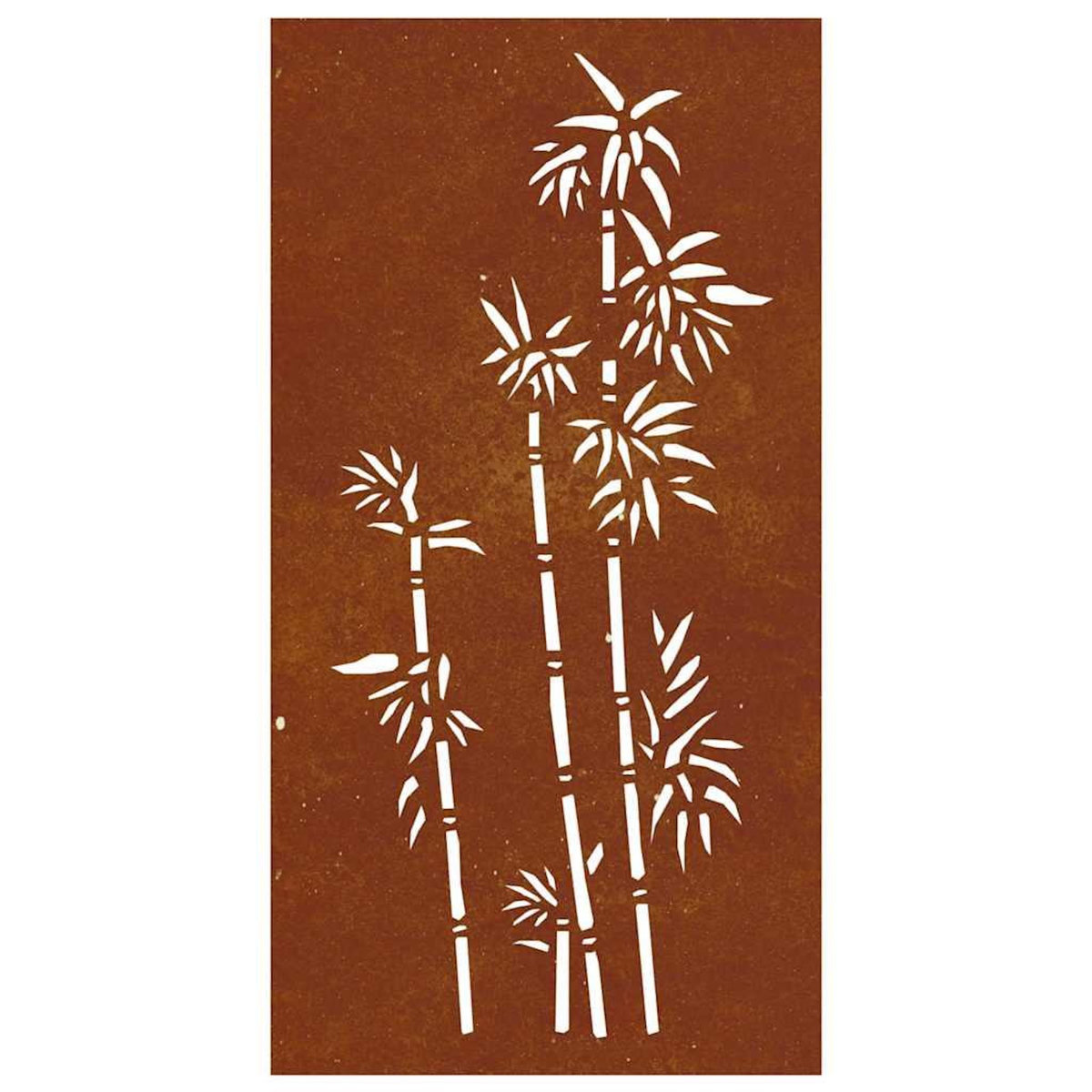 VIDAXL Decoration murale jardin 105x55 cm acier corten design bambou