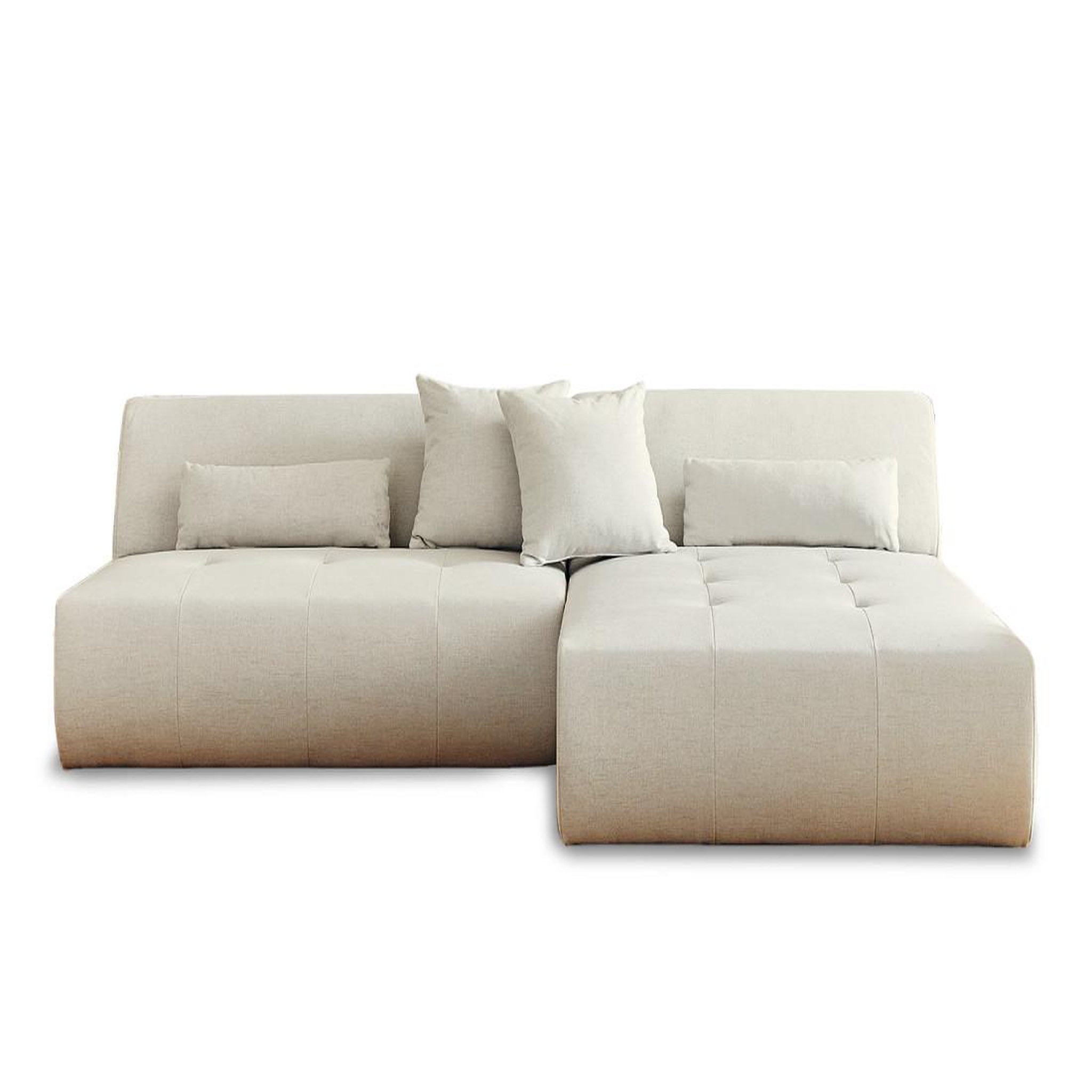 Voir la diapositive 1 : LISA DESIGN Onyx - canapé modulable d'angle réversible 4 places - en tissu