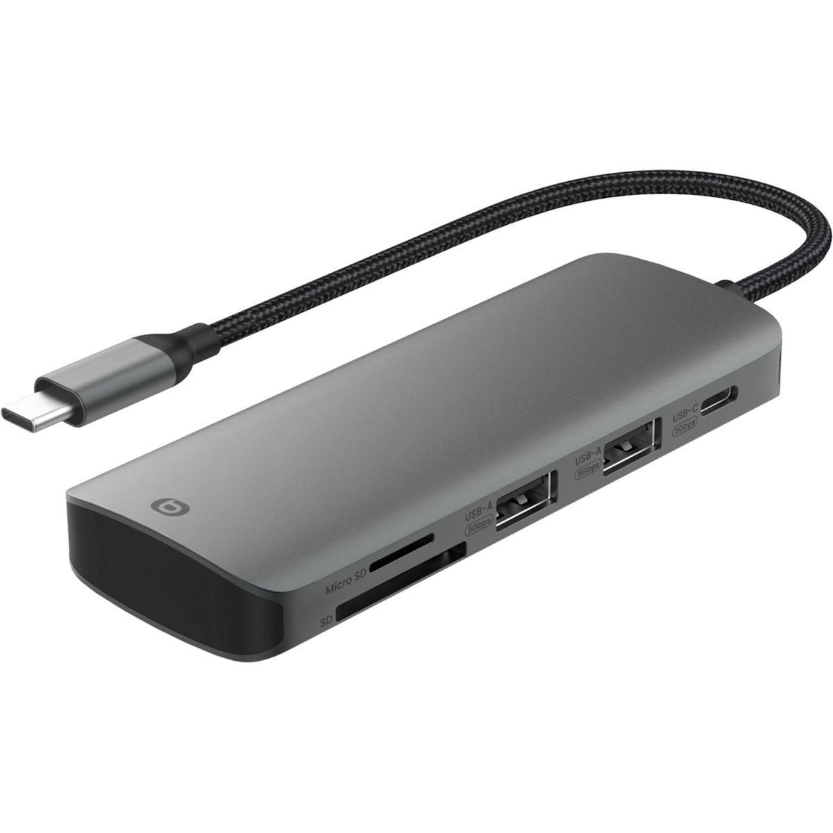 ESSENTIEL B Hub USB C 7 en 1 2 USB-A + 3 USB-C + 2 ports SD