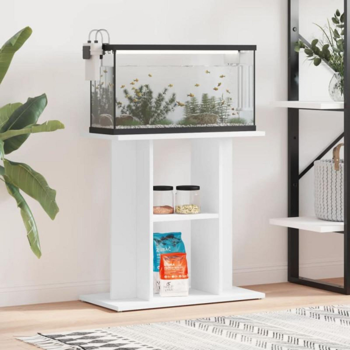 VIDAXL Support pour aquarium blanc 60x30x60 cm bois d ingénierie
