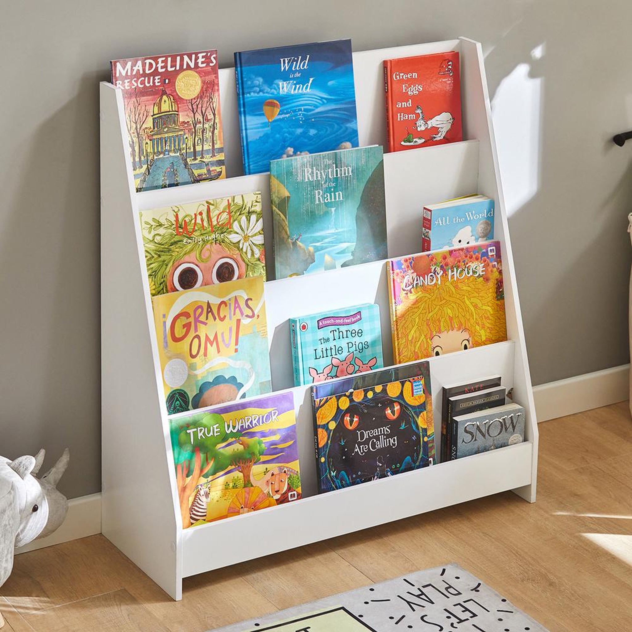 Voir la diapositive 5 : SOBUY SoBuy - Bibliothèque Enfant à 4 étagères - Nordique - KMB32