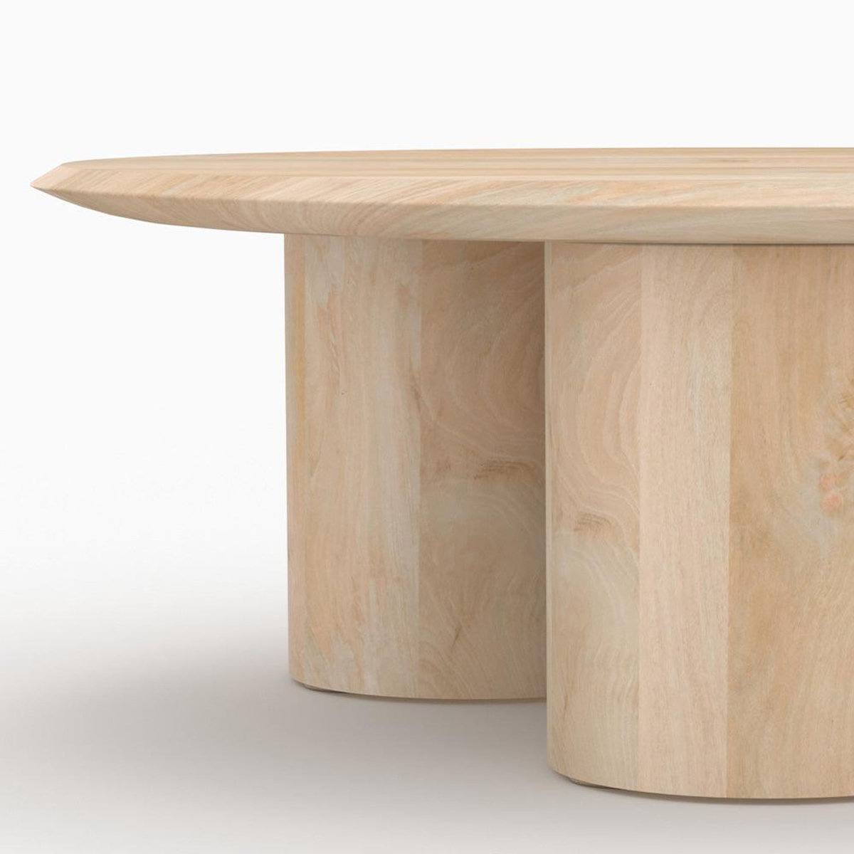 Rendez vous déco Table basse ronde en bois de manguier D90 cm-Sacha