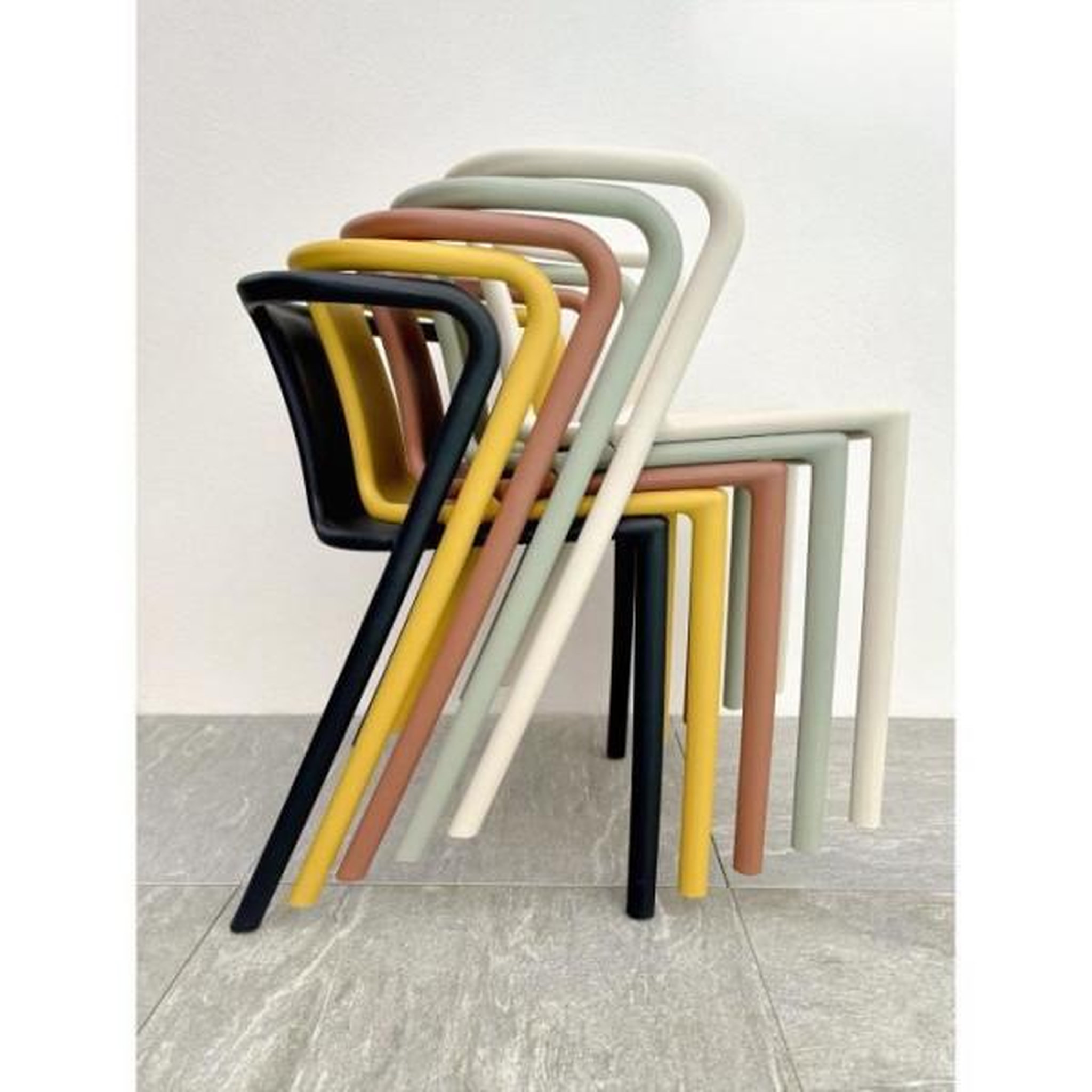 Voir la diapositive 5 : GREEN CITY Lot composé de 2 fauteuils de jardin - CITY GARDEN - DIEGO-FT - Olive - Empilables