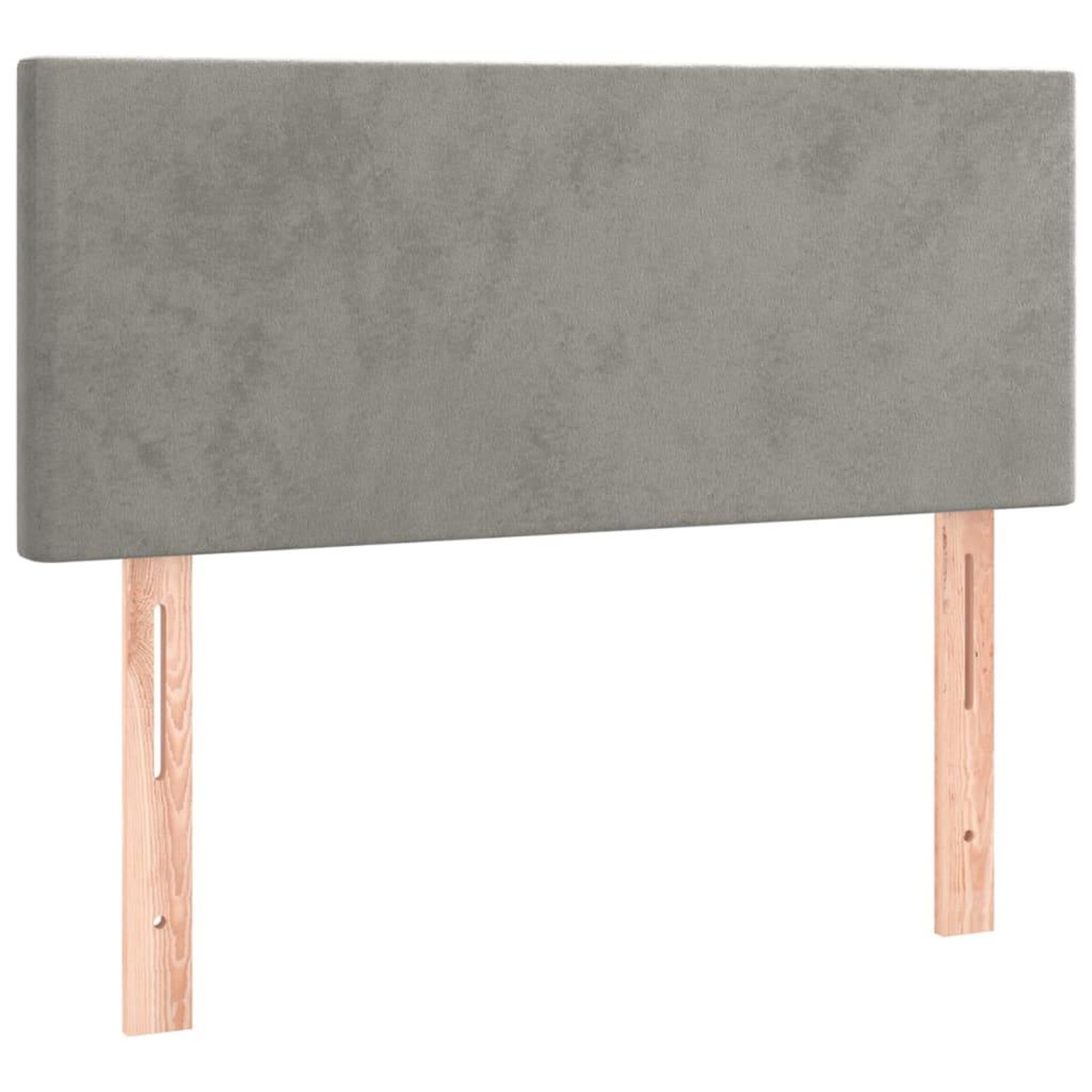 Voir la diapositive 2 : VIDAXL Tete de lit Gris clair 80x5x78/88 cm Velours
