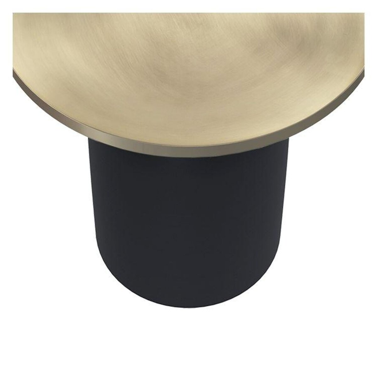 Rendez vous déco Table d'appoint ronde en métal bleu et laiton D45 cm - Lyne