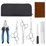 VIDAXL Ensemble de ciseaux de toilettage pour chien 6 pcs