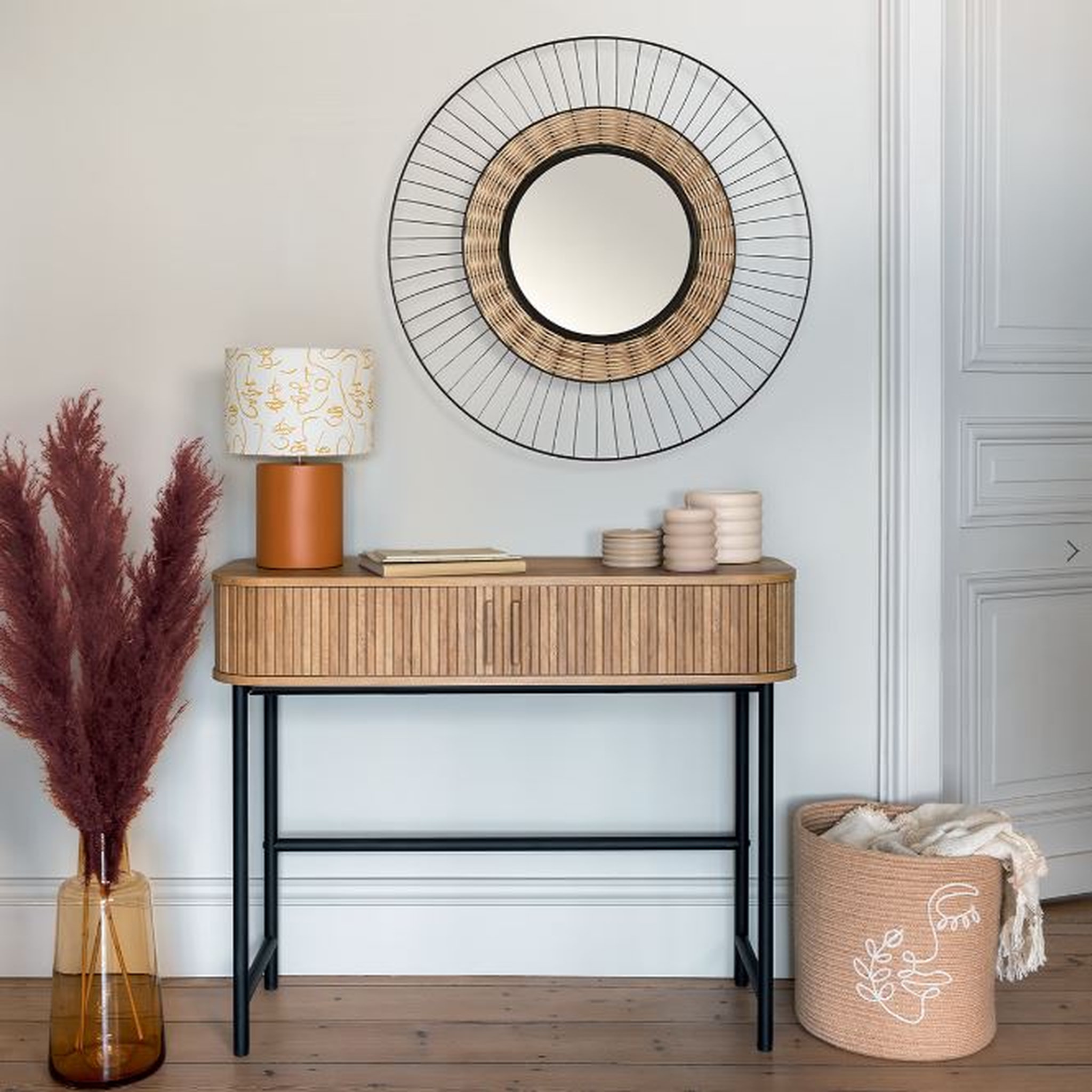 Voir la diapositive 4 : ATMOSPHERA Console 2 portes coulissantes L100cm CAMELIA