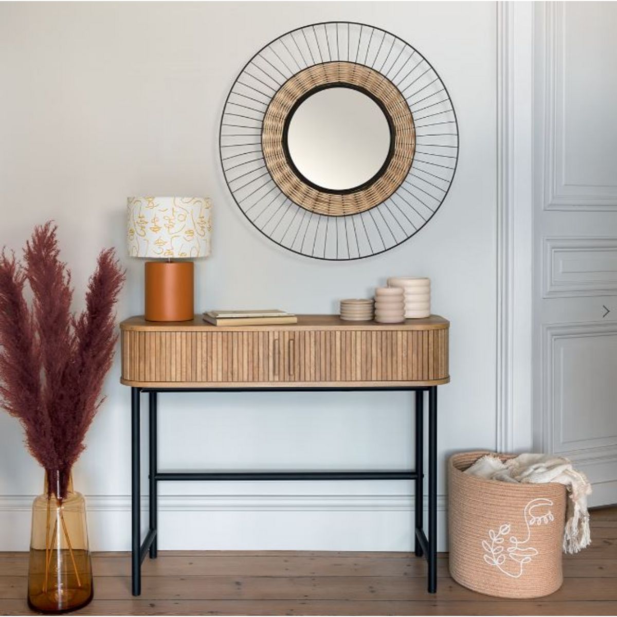 ATMOSPHERA Console 2 portes coulissantes L100cm CAMELIA