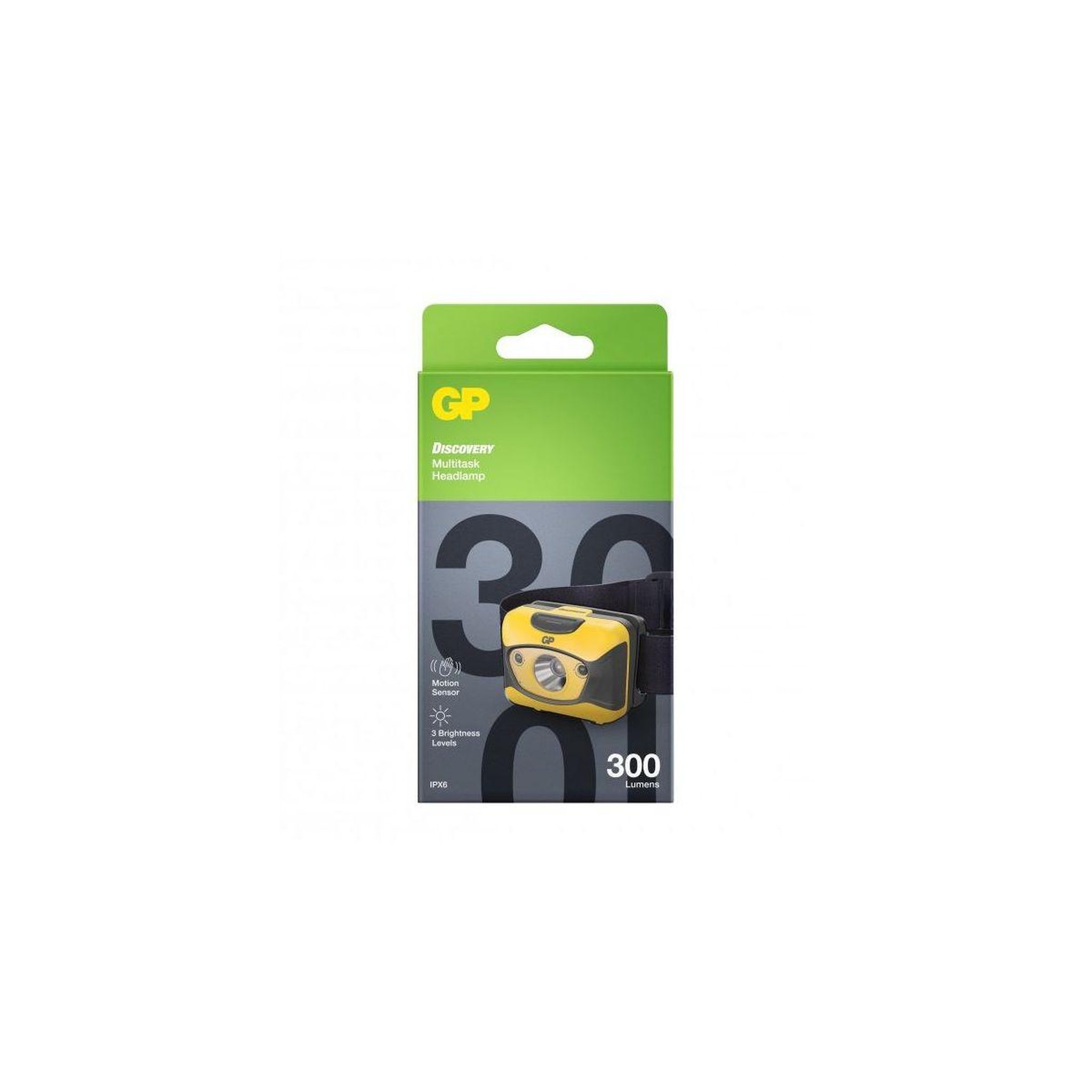 Voir la diapositive 2 : GP BATTERIES Lampe frontale Frontale 300 Lumens CH46