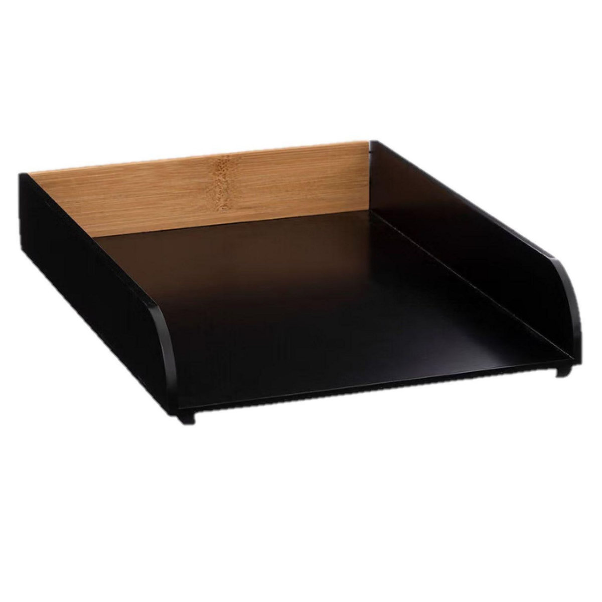 FIVE Range-documents pour bureau en bambou BAVA - Noir