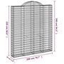 Voir la diapositive 6 : VIDAXL Paniers a gabions arques 8 pcs 200x30x220/240 cm fer galvanise