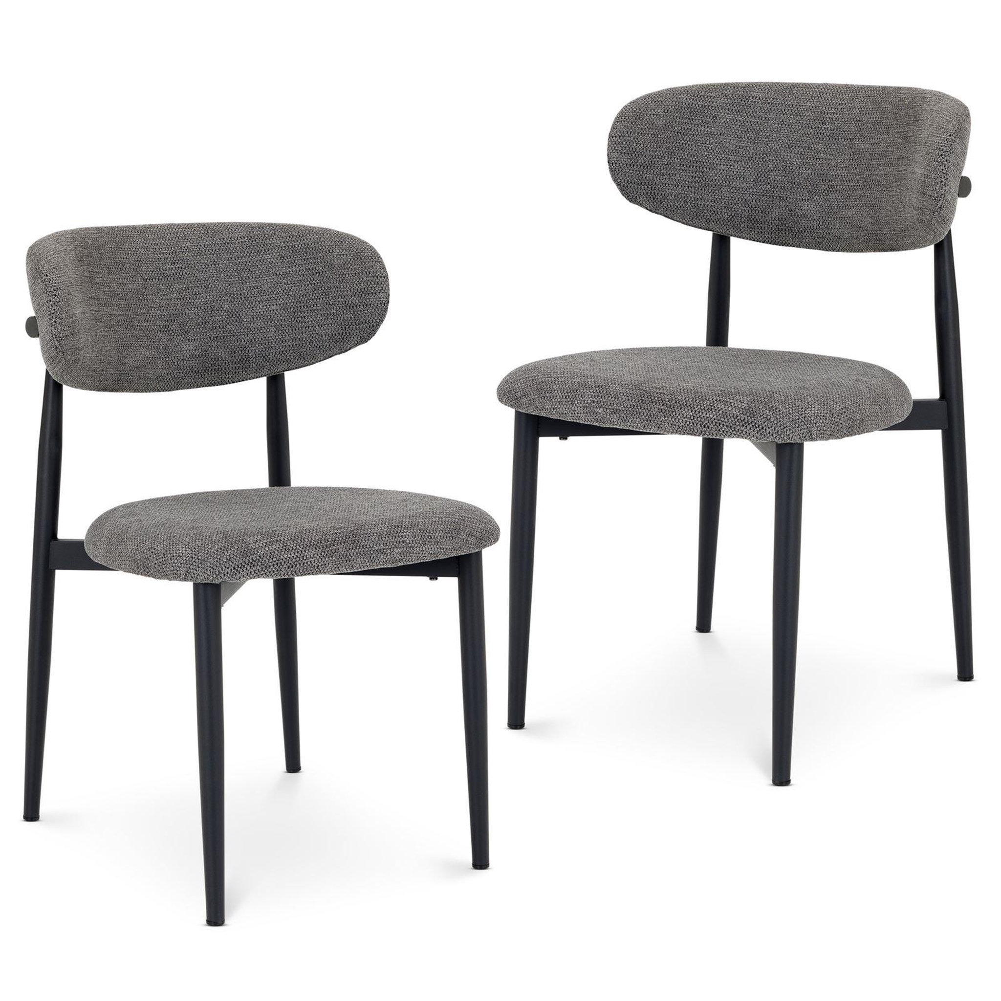Voir la diapositive 1 : IDIMEX Lot de 2 chaises AZUL de salle à manger en tissu