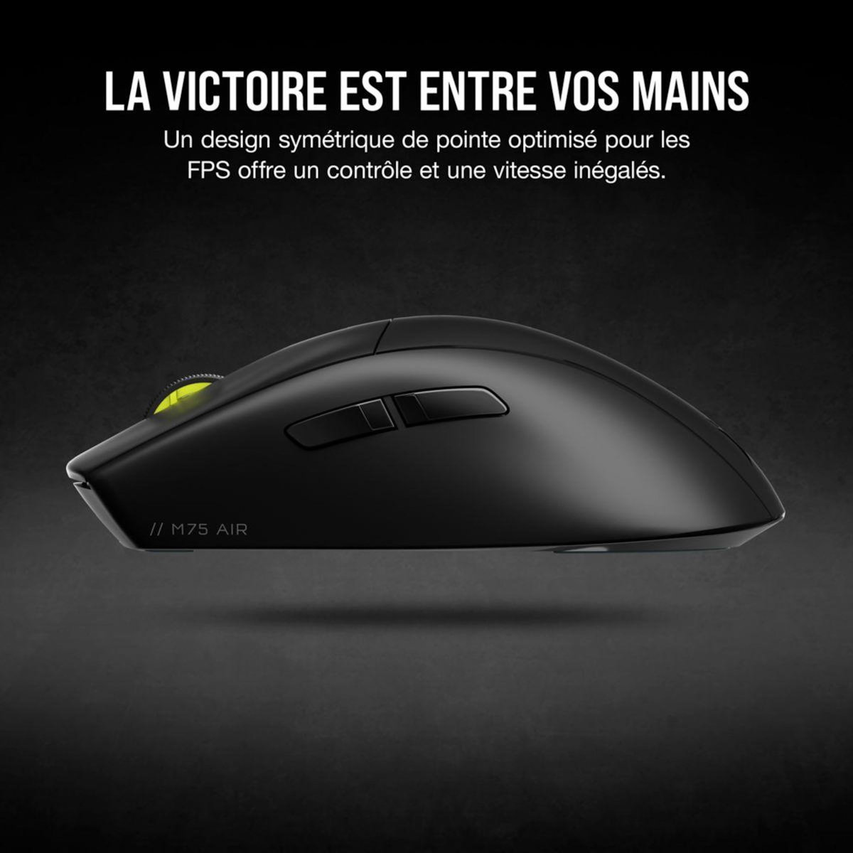 Corsair Souris Gamer Sans Fil M75 Wireless RGB Noire