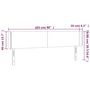 Voir la diapositive 6 : VIDAXL Tete de lit a LED Gris clair 203x16x78/88 cm Velours