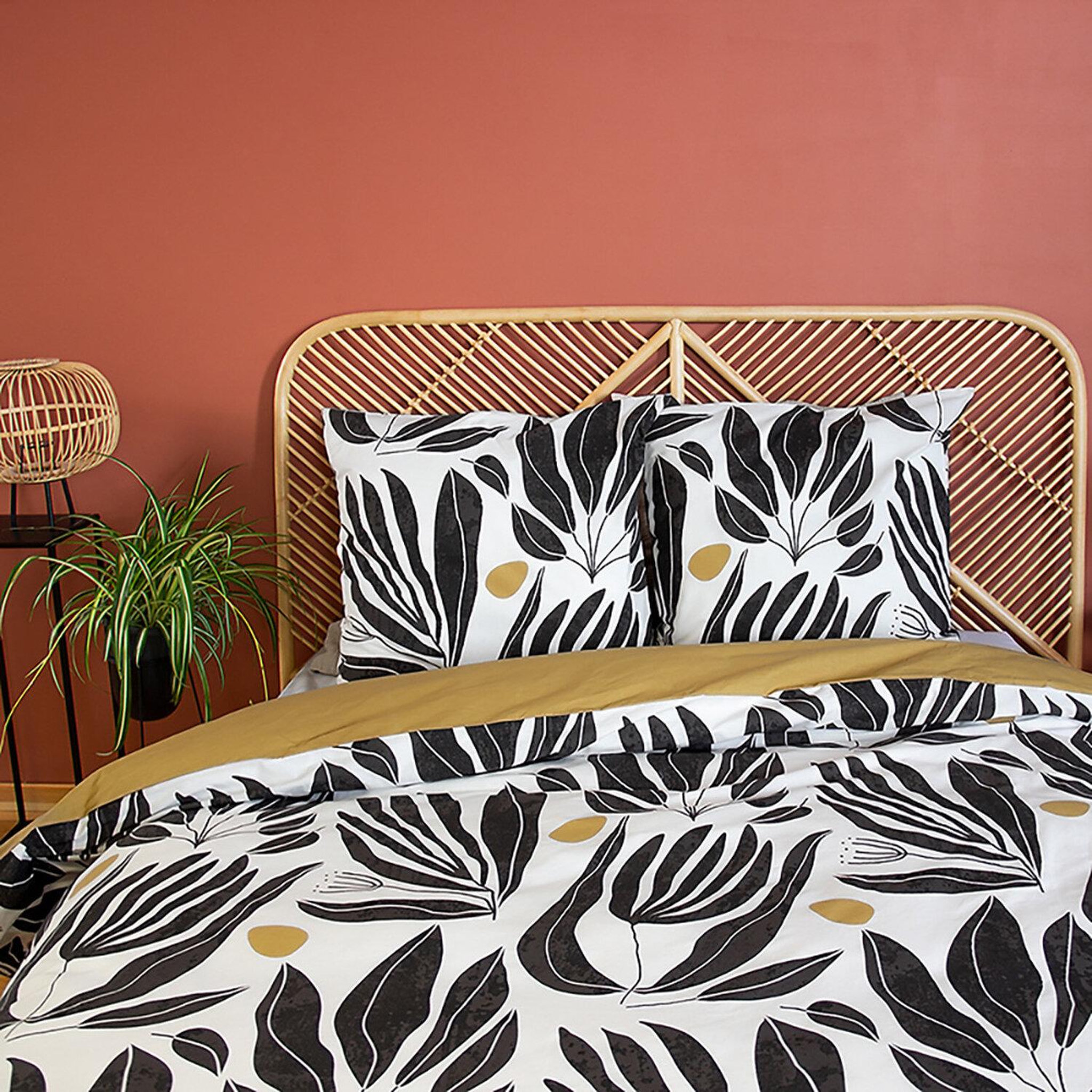 Voir la diapositive 4 : Home collection Parure de couette 3 pcs 240x220 100% coton 57 fils, nolie