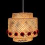 Voir la diapositive 4 : ATMOSPHERA Suspension en bambou diam 28cm avec pompons