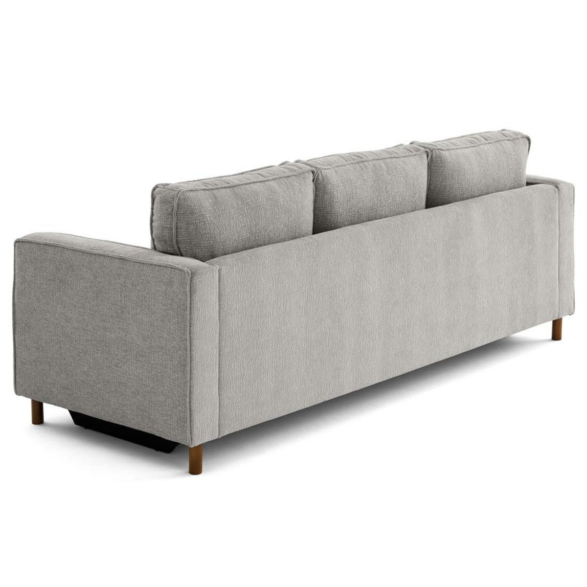 LISA DESIGN Jake - canapé droit 3 places convertible en tissu velours relief