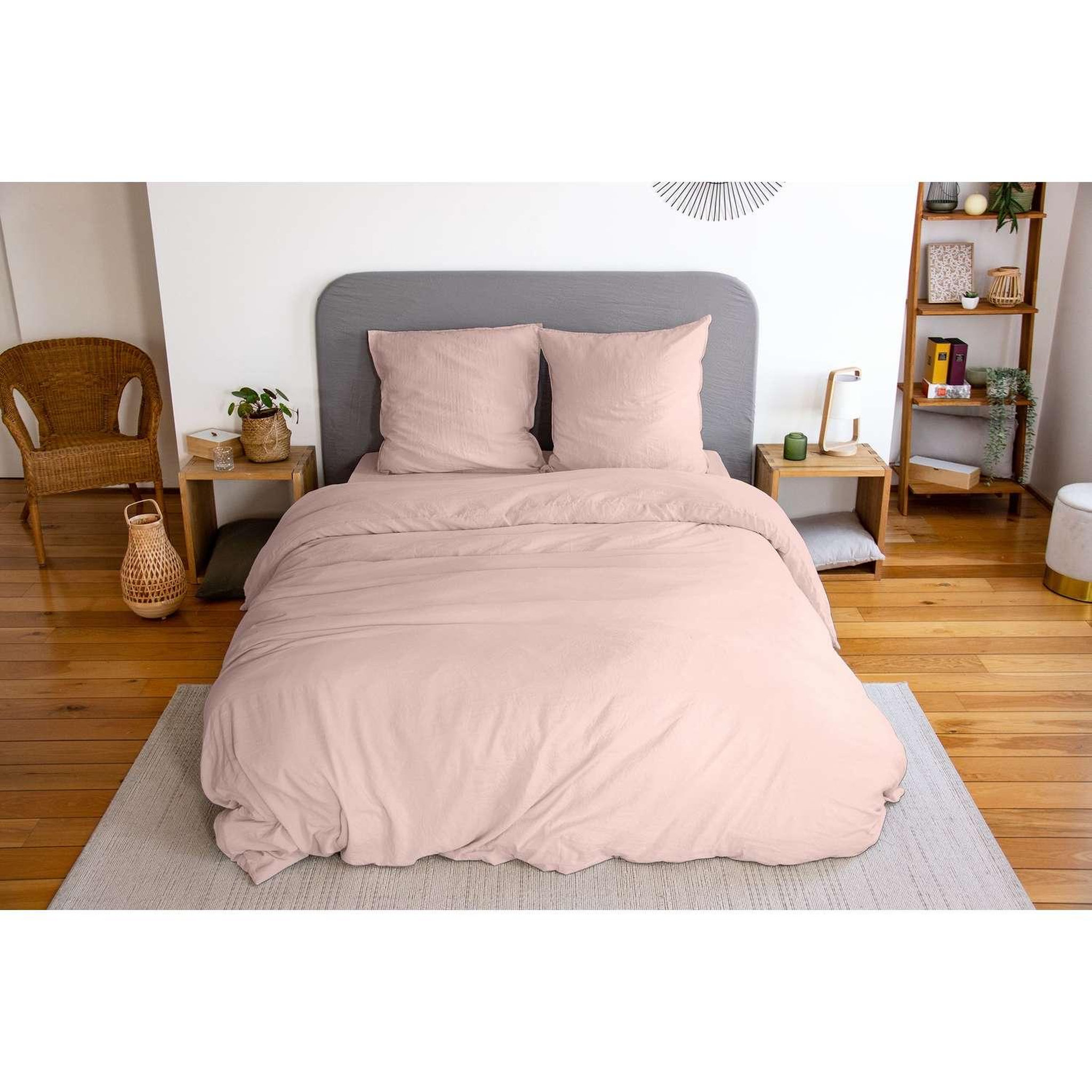 Voir la diapositive 2 : COTE DECO Parure de lit - 100% microfibre lavée