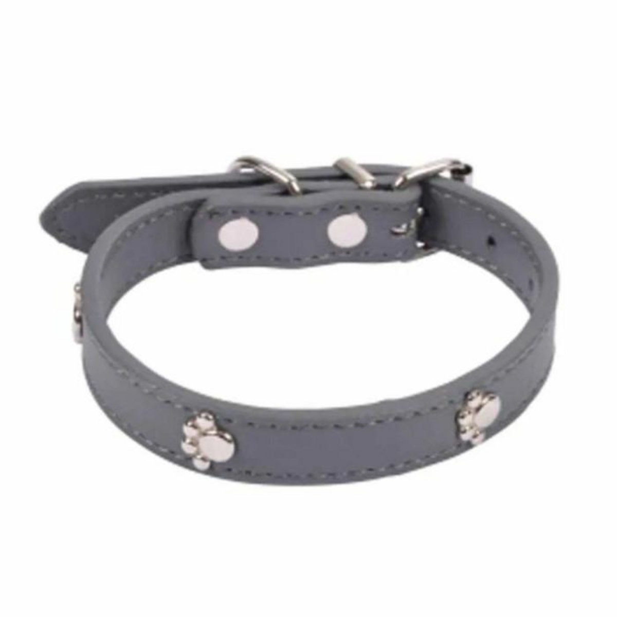 Paris Prix Collier Fantaisie pour Chien  Pattes  35cm Anthracite