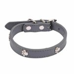 Paris Prix Collier Fantaisie pour Chien  Pattes  35cm Anthracite