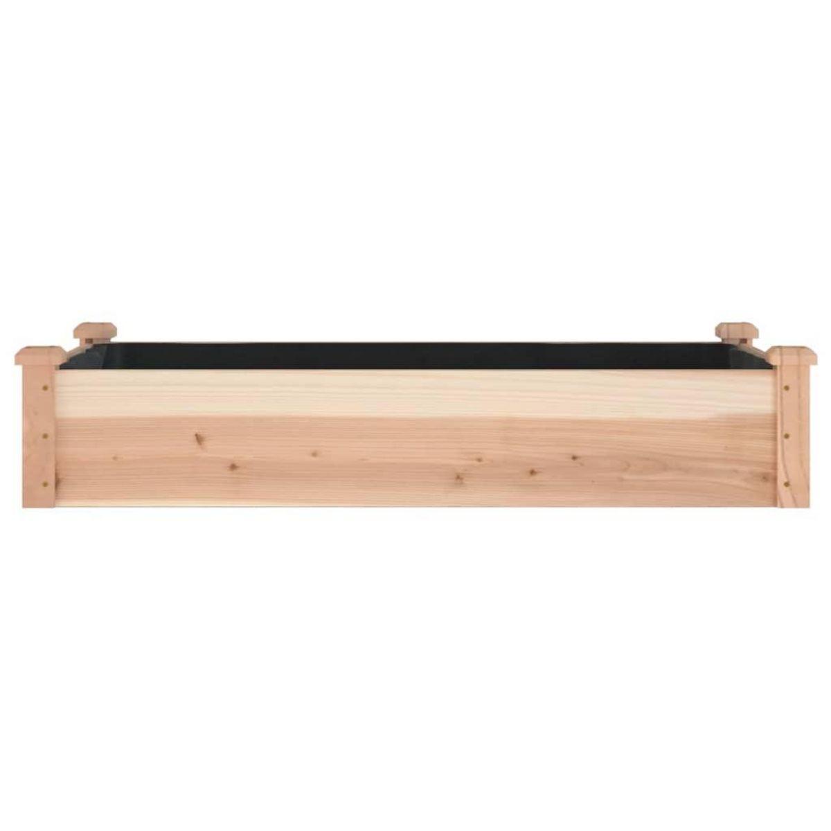 VIDAXL Lit sureleve de jardin doublure 120x60x25 cm bois massif sapin