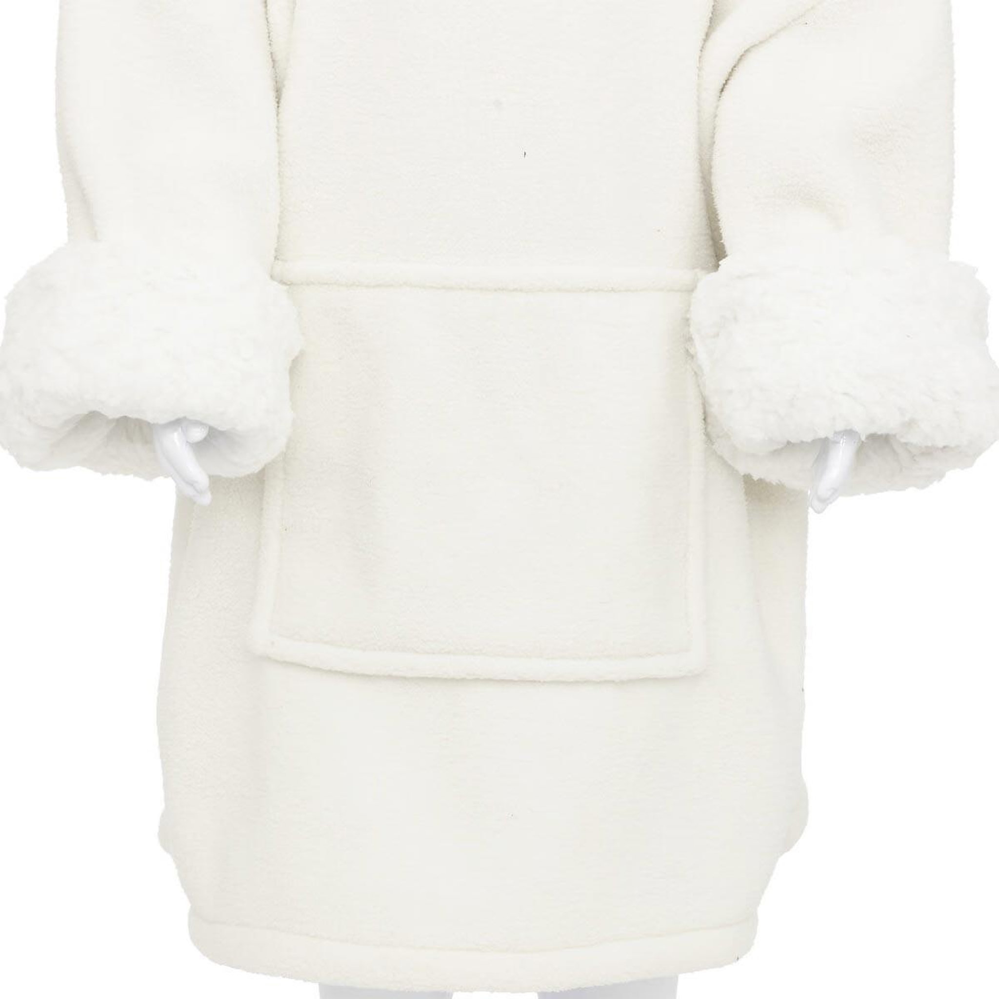 Voir la diapositive 3 : Atmosphera Kids Plaid sweat capuche enfant  mouton  60x95cm blanc