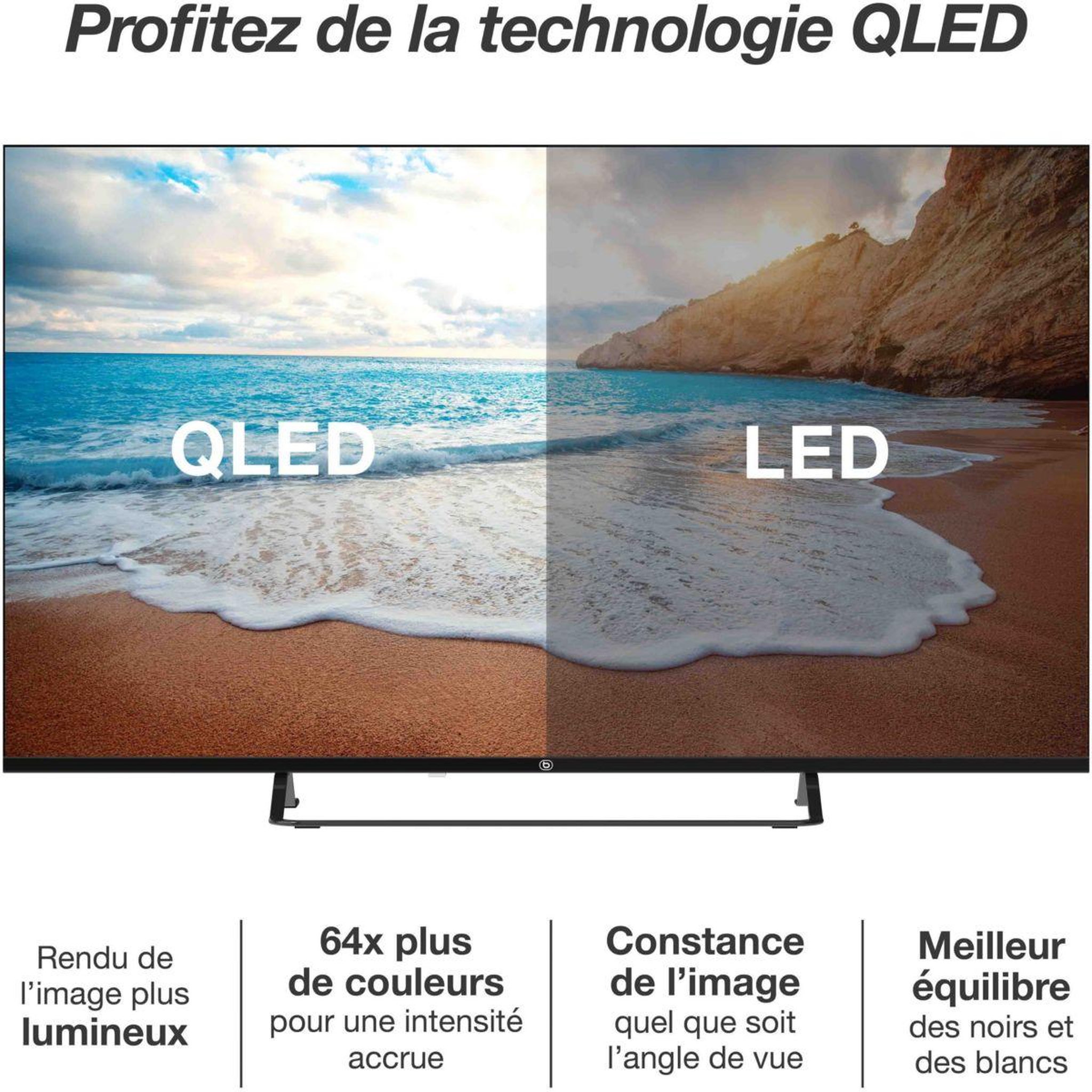 Voir la diapositive 4 : ESSENTIEL B Tv qled 50qled307 (2024) 50  (126 cm) 4k - smart tv