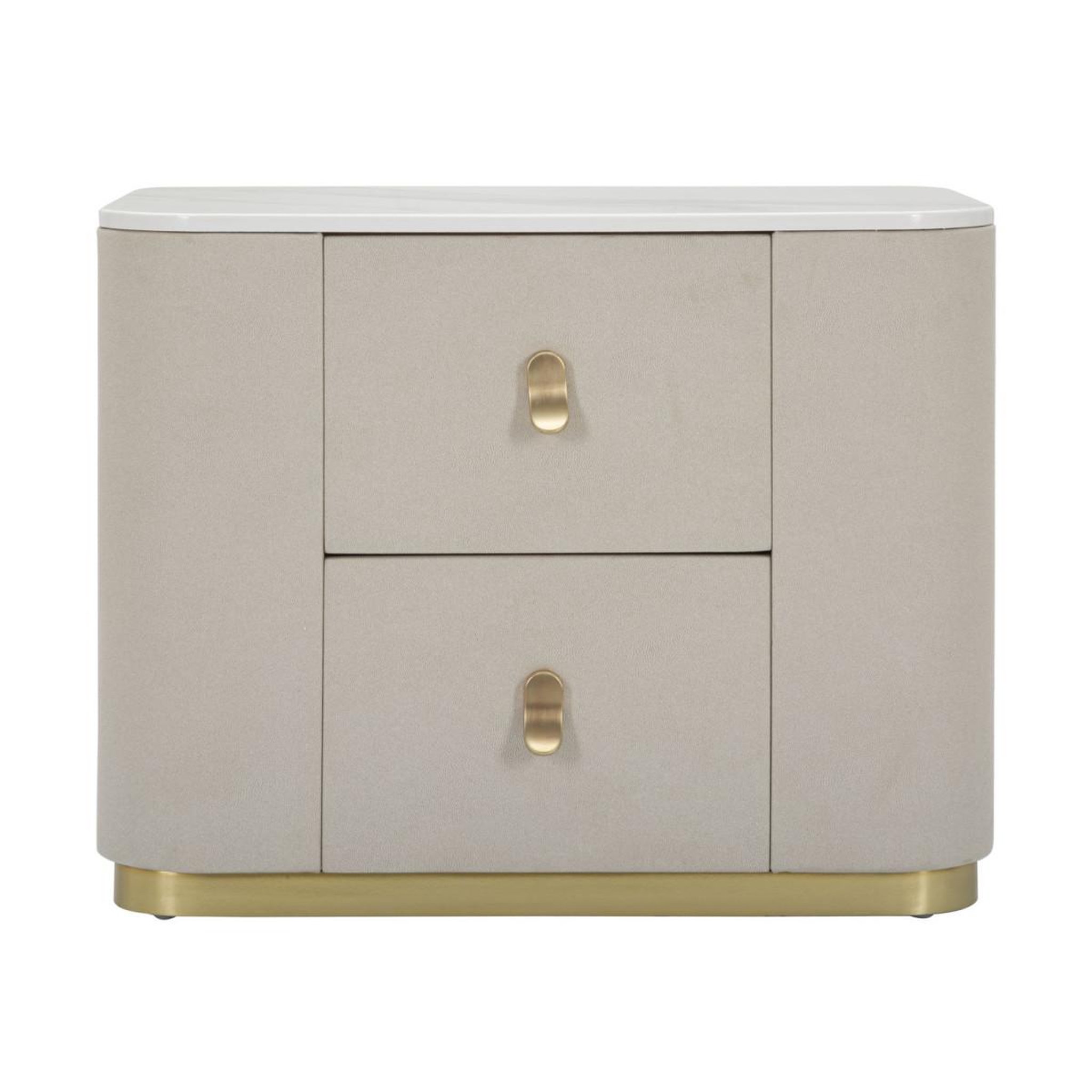 Voir la diapositive 2 : Paris Prix Table de chevet effet marbre  beauty  60cm crème & or