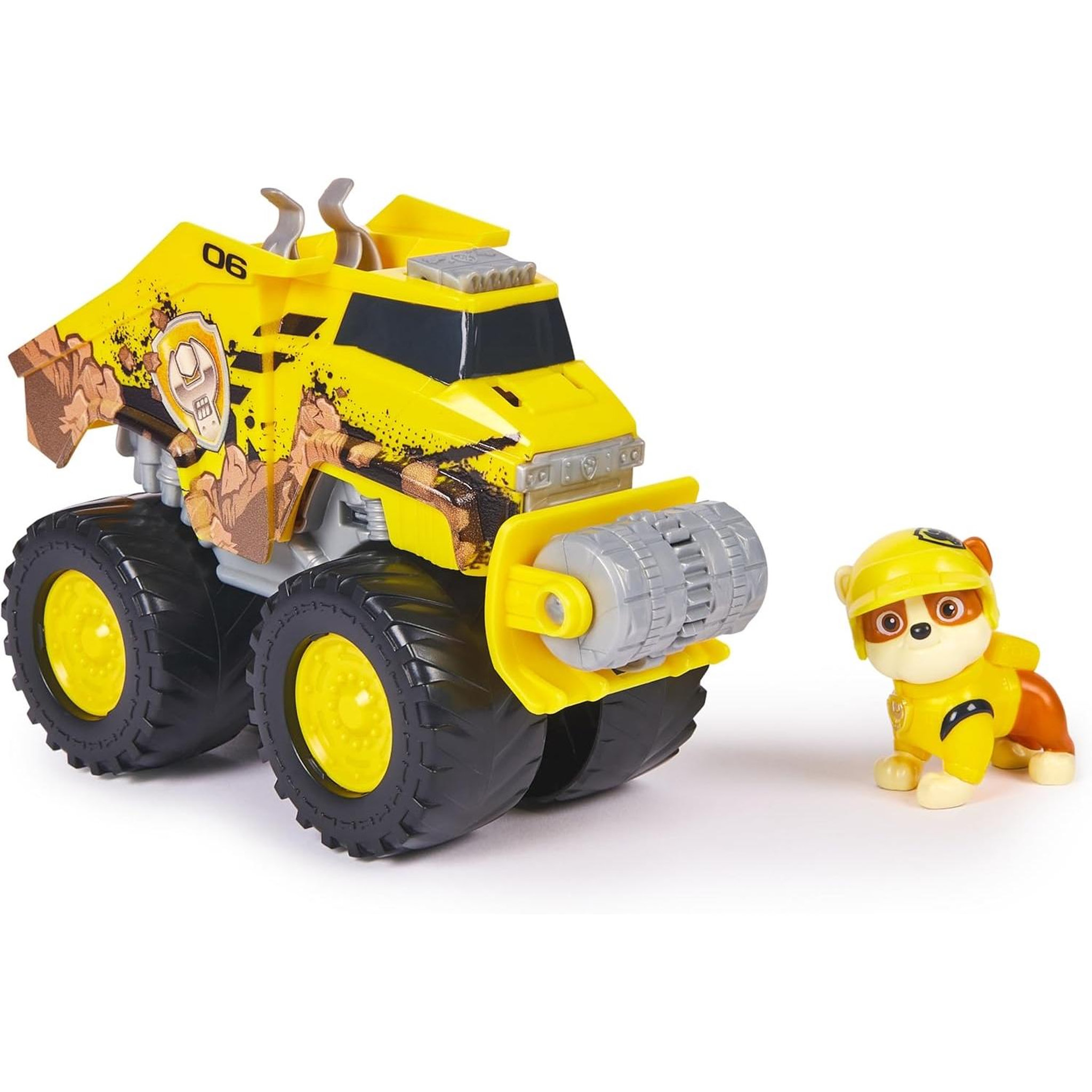 Voir la diapositive 2 : SPIN MASTER Paw Patrol - Pat Patrouille - Véhicule et figurine Ruben Rescue Wheels