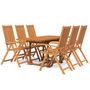 Voir la diapositive 2 : VIDAXL Ensemble a manger de jardin 7 pcs Bois d'acacia massif