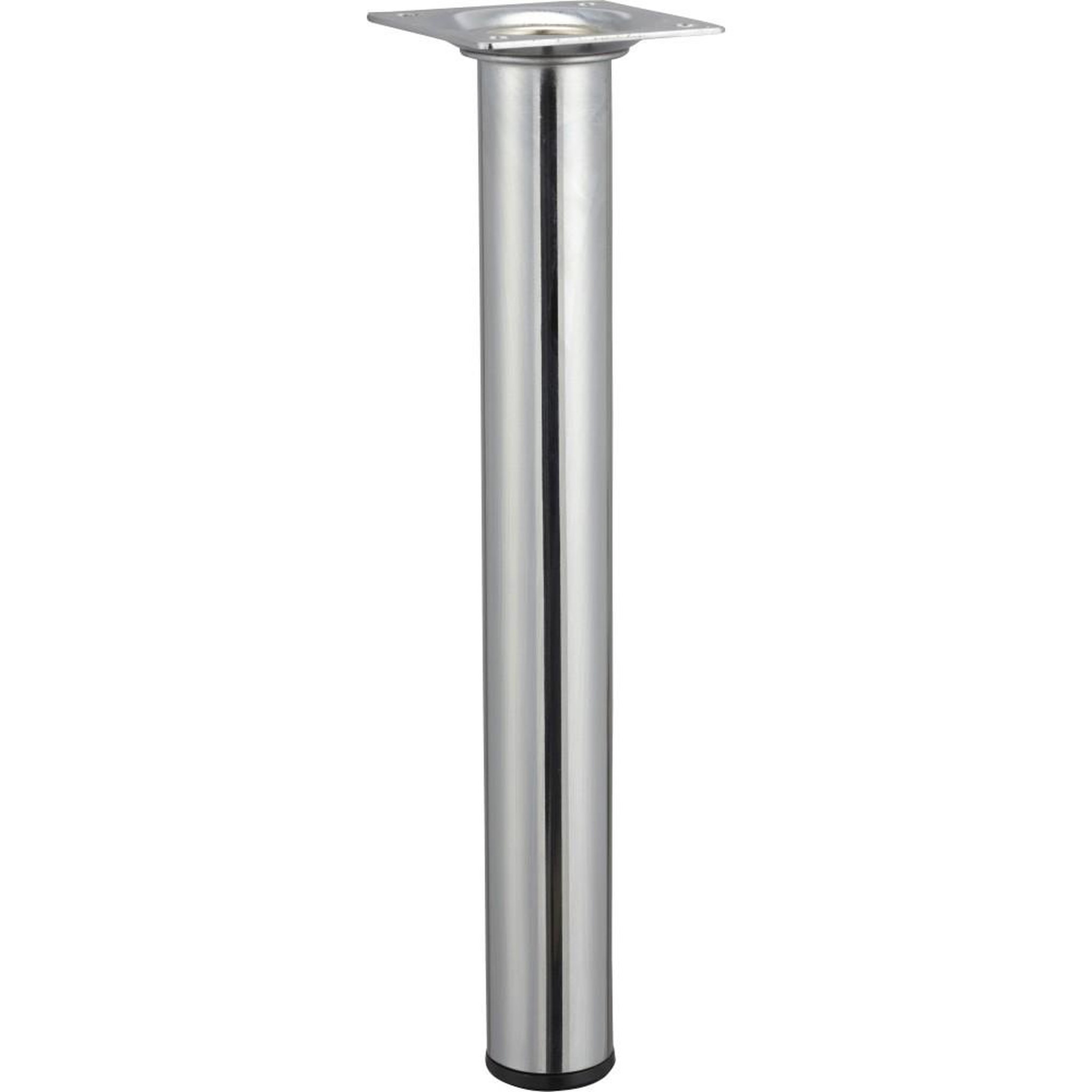 CENTRALE BRICO Pied table basse cylindrique HETTICH fixe acier chromé gris