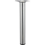 CENTRALE BRICO Pied table basse cylindrique HETTICH fixe acier chromé gris