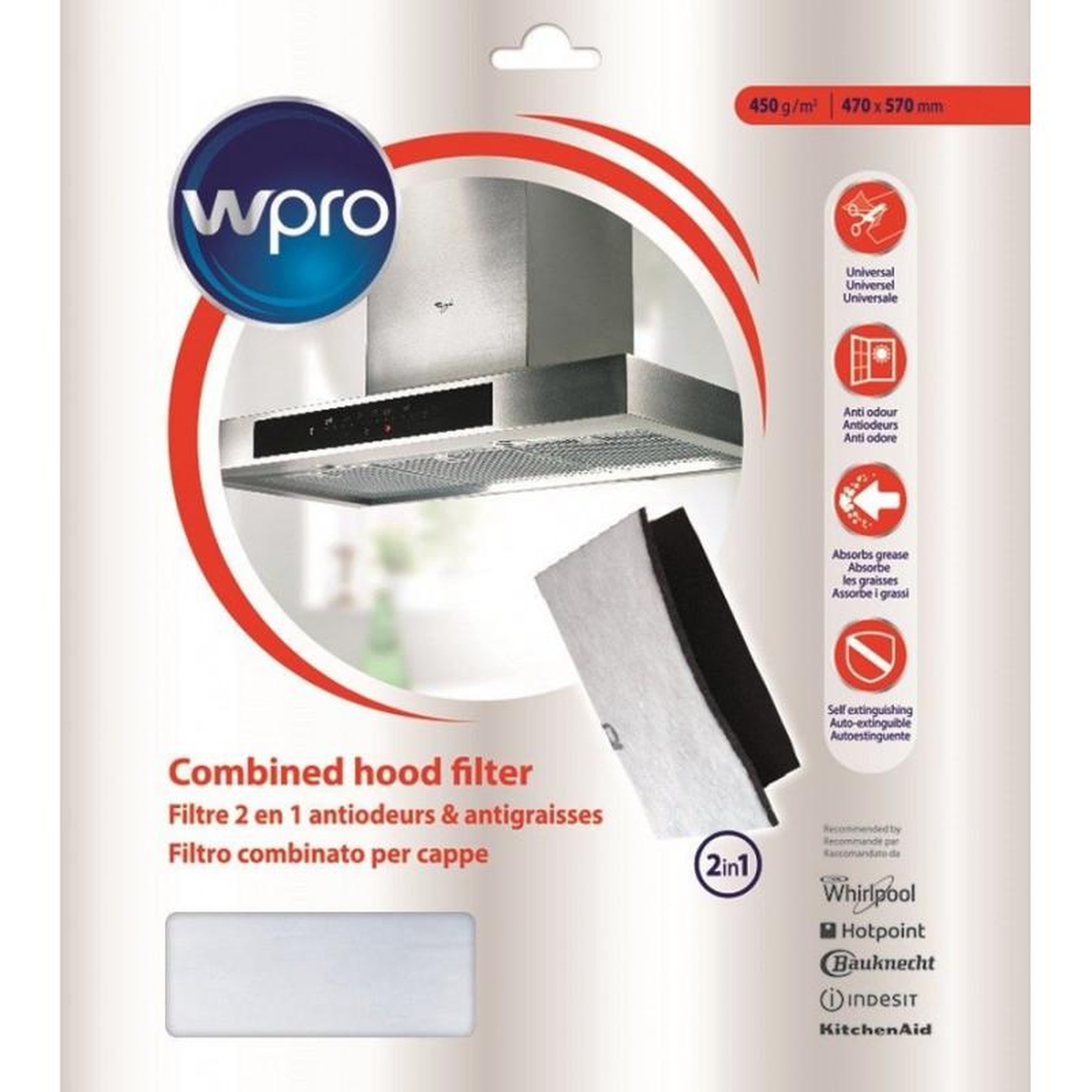 WPRO Filtre à charbon W UCF 016