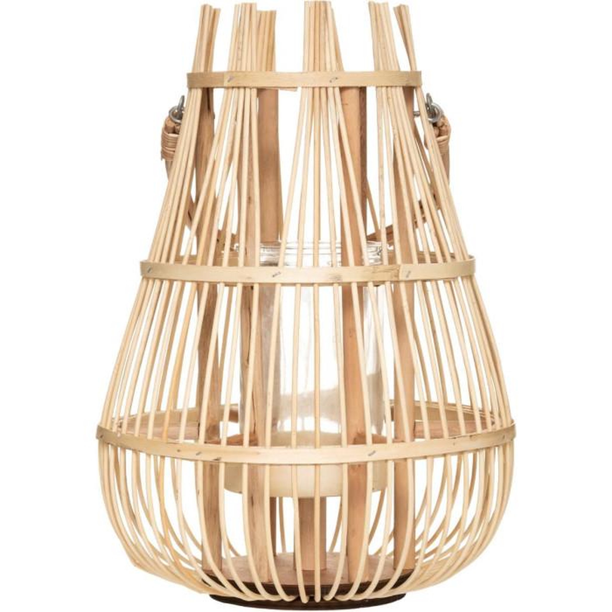 Voir la diapositive 2 : ATMOSPHERA Lanterne à Anse en Rotin  Panier  37cm Naturel