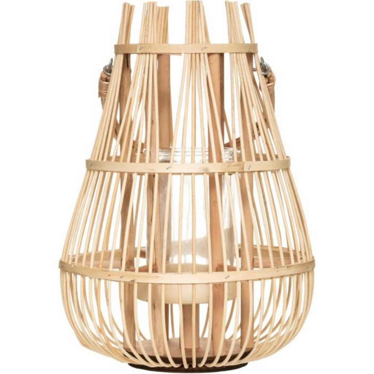 ATMOSPHERA Lanterne à Anse en Rotin  Panier  37cm Naturel