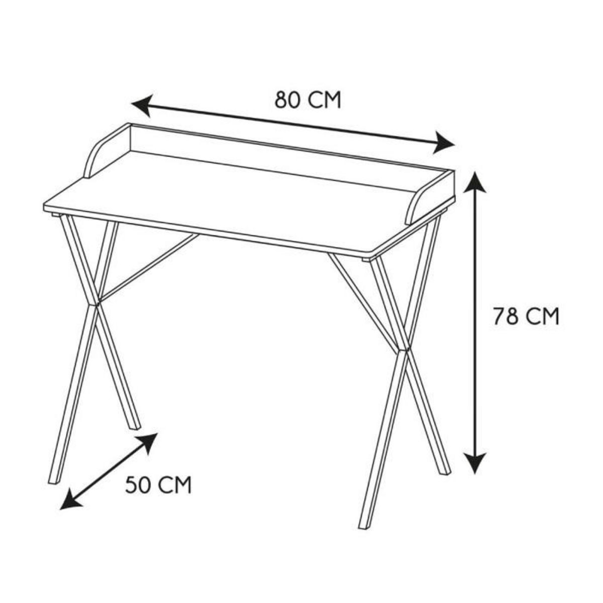 Paris Prix Bureau Design Effet  Terrazzo  80cm Blanc & Gris