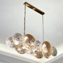Voir la diapositive 6 : Paris Prix Plafonnier Design  Osaka  100cm Or & Transparent
