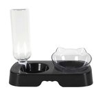 The concept Factory Gamelle et distributeur d'eau pour chat et chien - Noir