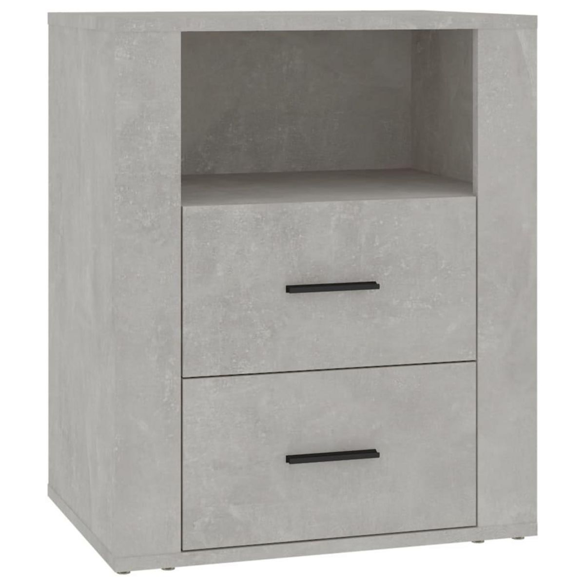 VIDAXL Table de chevet Gris beton 50x36x60 cm Bois d'ingenierie