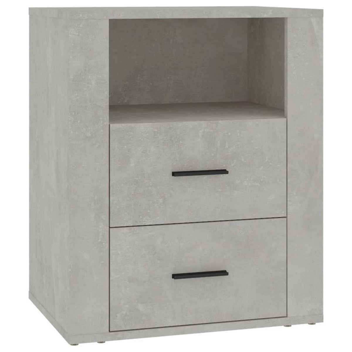 VIDAXL Table de chevet Gris beton 50x36x60 cm Bois d'ingenierie