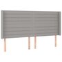 Voir la diapositive 3 : VIDAXL Tete de lit a LED Gris clair 163x16x118/128 cm Tissu