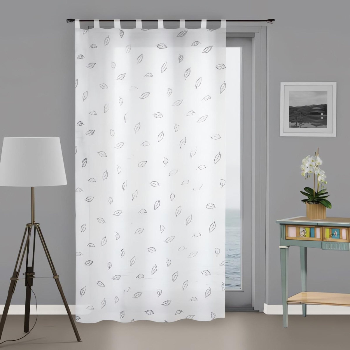 SOLEIL D'OCRE Voilage à pattes 135x250 cm LAURENE, par Soleil d'ocre