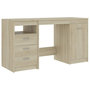 Voir la diapositive 2 : VIDAXL Bureau Chene sonoma 140x50x76 cm Bois d'ingenierie