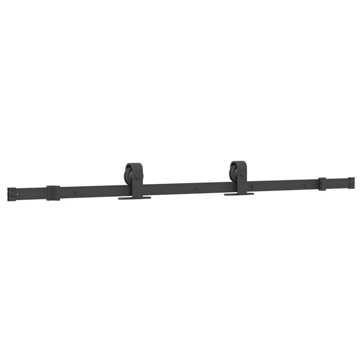 VIDAXL Porte coulissante kit de quincaillerie noir 76x205 cm verre ESG